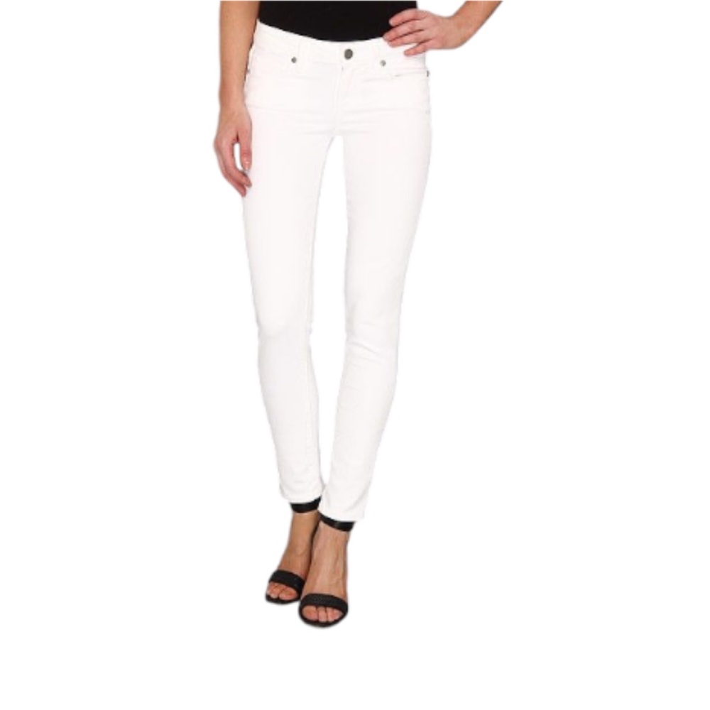 PAIGE “Skyline Ankle Peg” White Cropped Skinny Jeans - Women’s Size 27